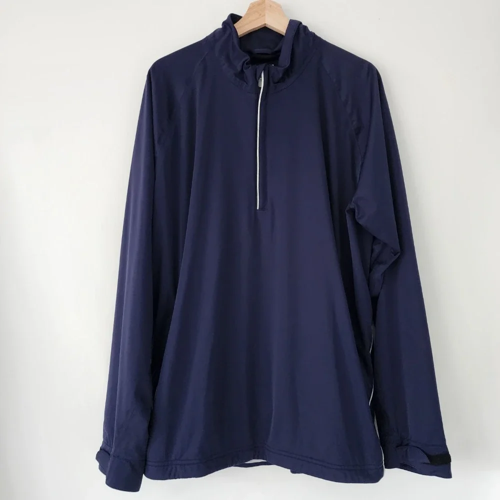 Adidas blue 1/4 zip pullover long sleeve‎ jacket mens size XL